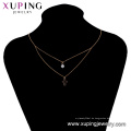 44159 Xuping Schmuck vergoldet Kette Halskette, neueste Design 18 Karat Gold Kreuz Halskette